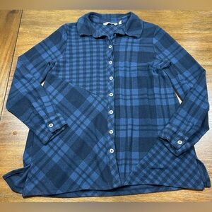 Soft Surroundings Size PXS Paramour Plaid Button Up